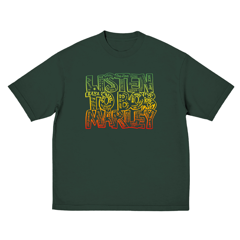Bob Marley - Listen to Bob T-Shirt - uDiscover Music