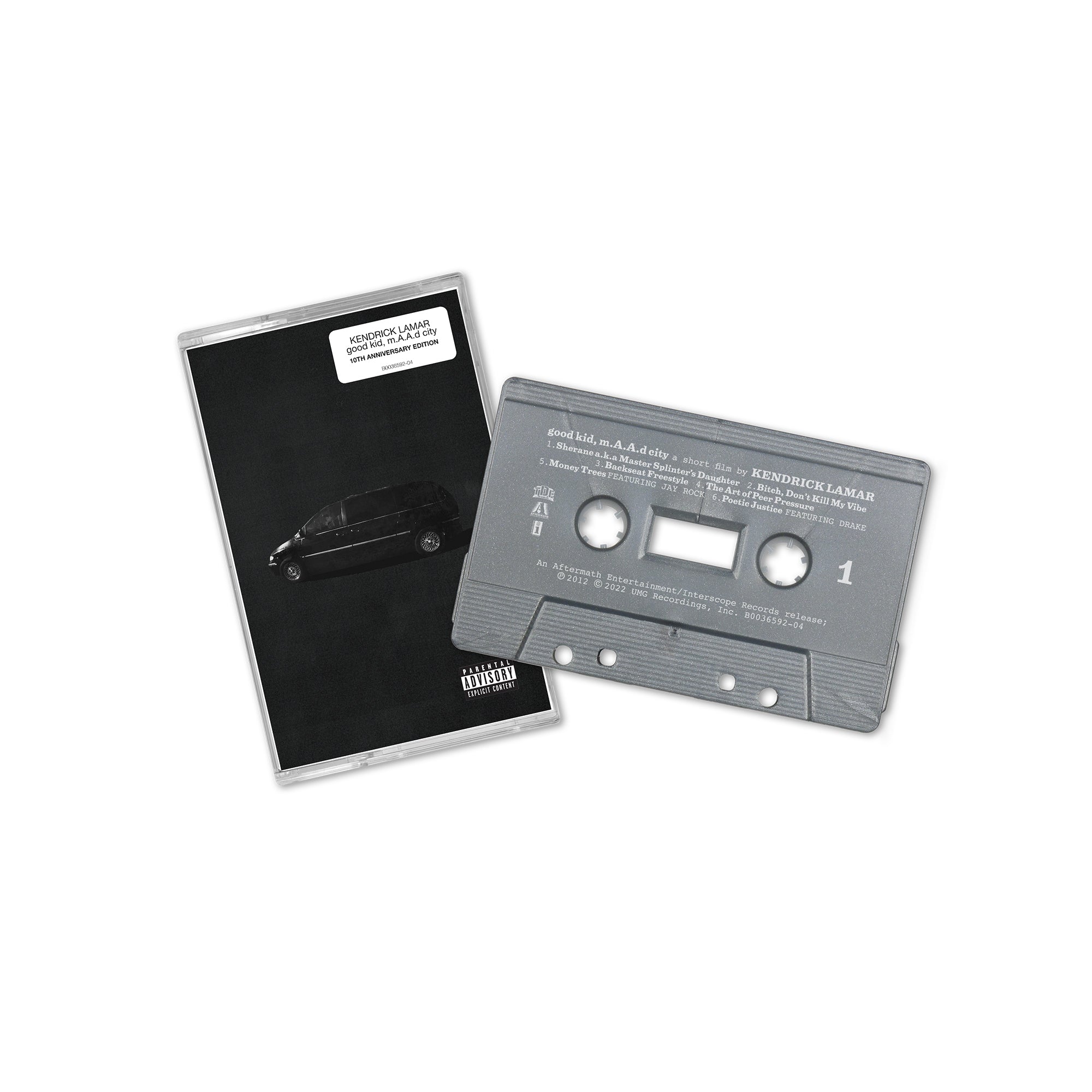 Kendrick Lamar - Kendrick Lamar-good kid, m.A.A.d city (10th Anniversary  Edition) [Black Cassette] CT - uDiscover Music, image size:2000x2000