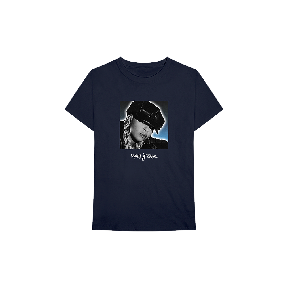 Mary J. Blige - My Life Tracklist T-Shirt (Navy) - Front