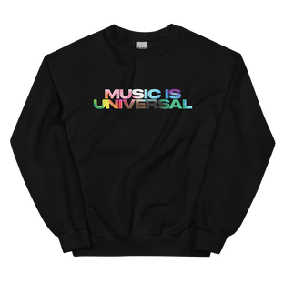Music Is Universal Crewneck Sweatshirt (Black) Front