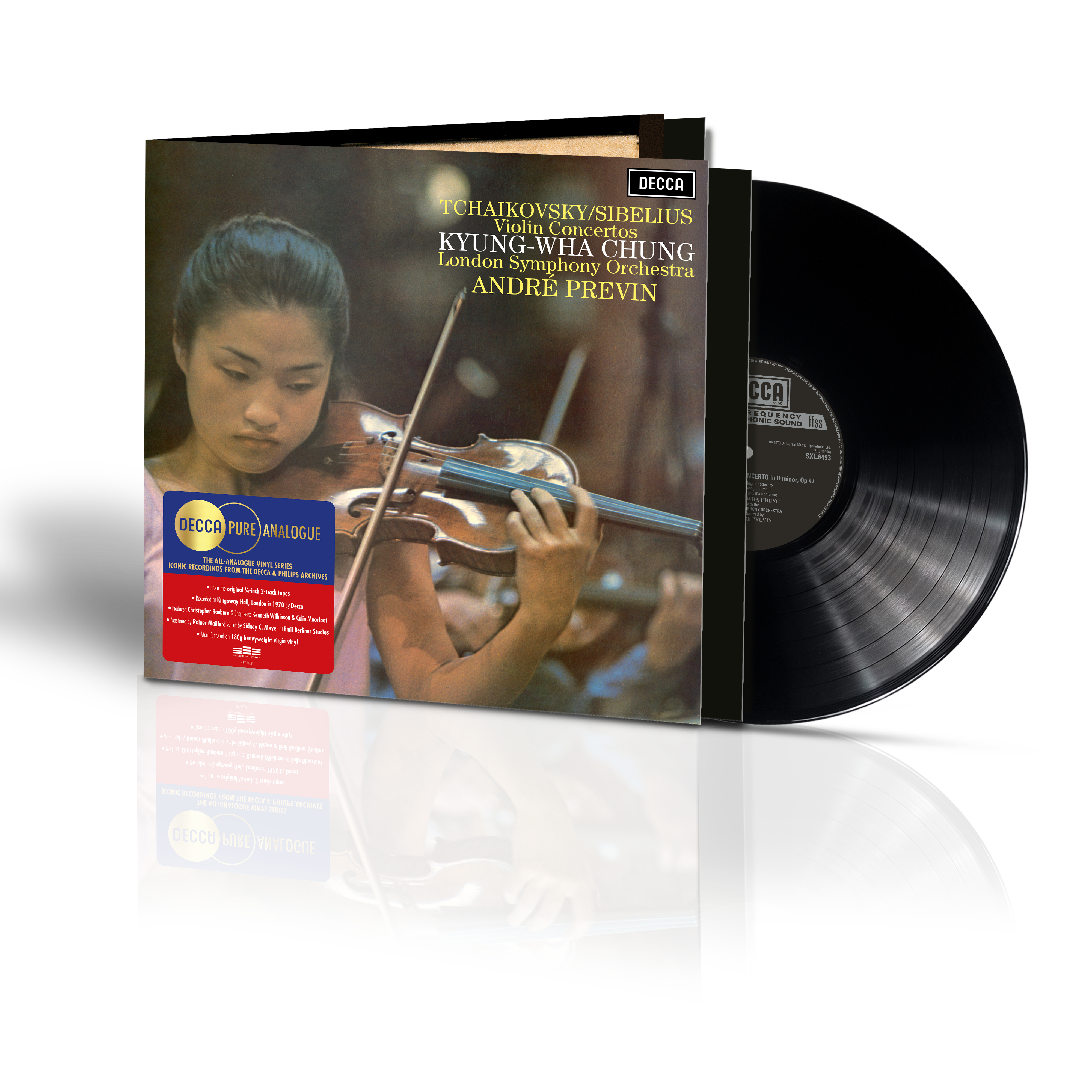 Tchaikovsky & Sibelius Violin Concertos (Decca Pure Analog Series) LP