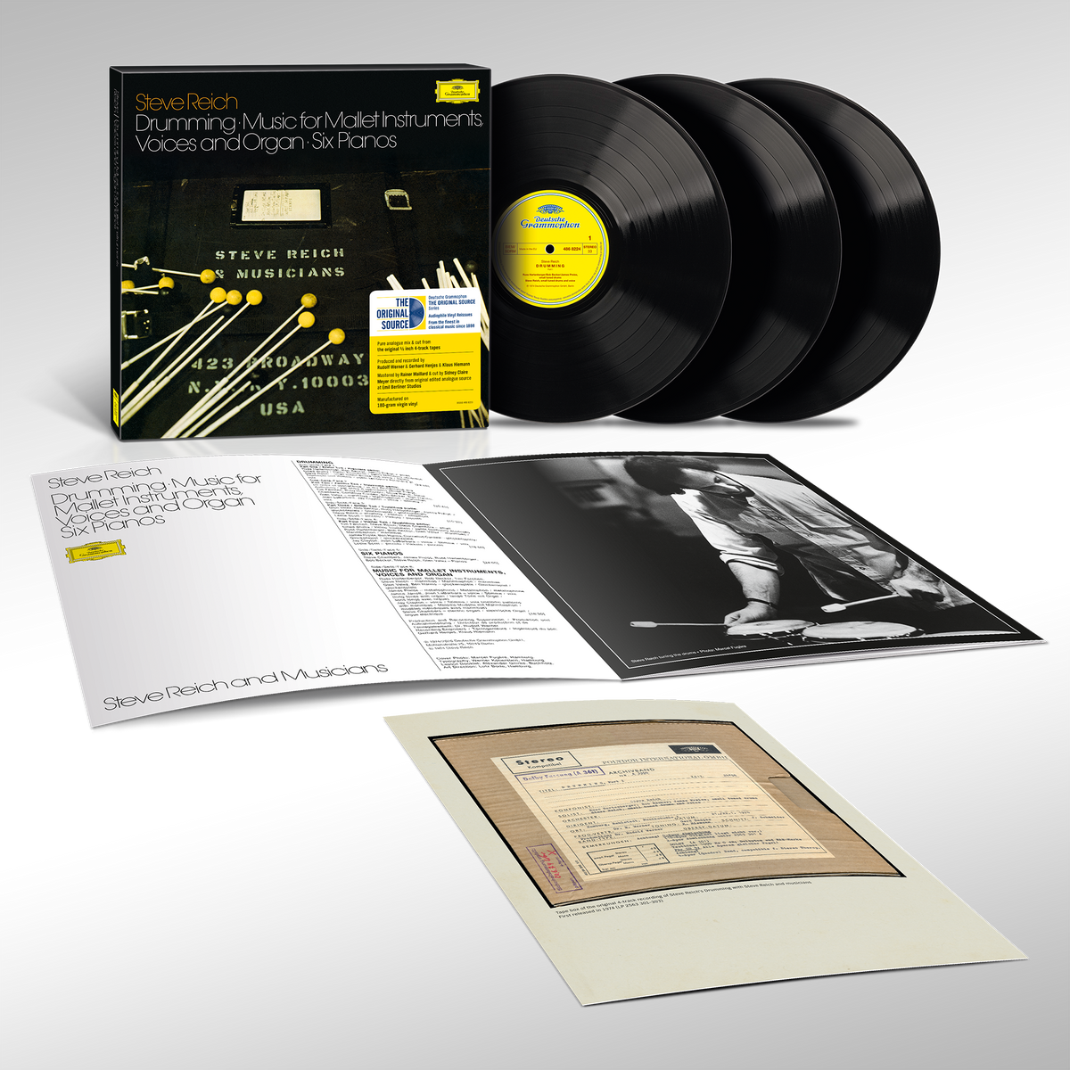Music For Mallet Instruments, Voices and Organ; Six Pianos (Original Source Series) 3LP 1