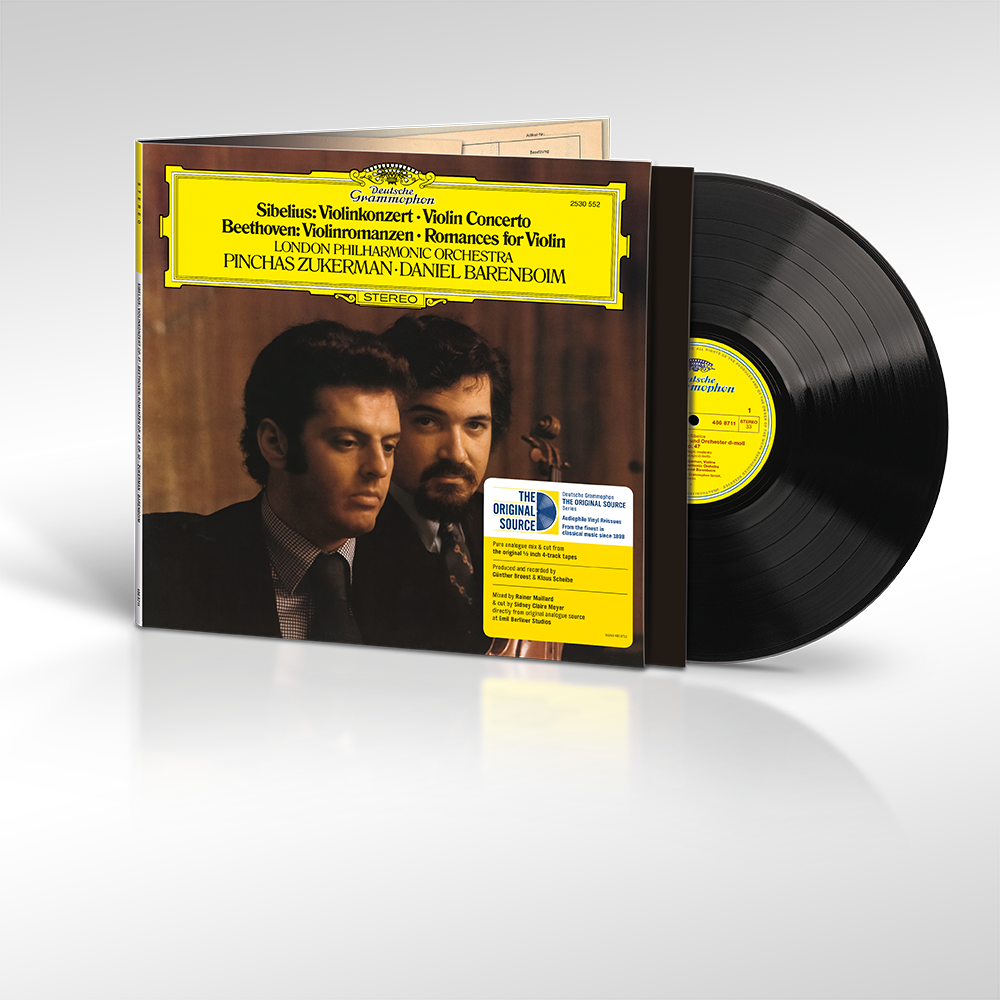 P. Zukerman, D.Barenboim, London Phil - SIBELIUS: Violin Concerto / BEETHOVEN: Romances for Violin (Original Source Series) LP