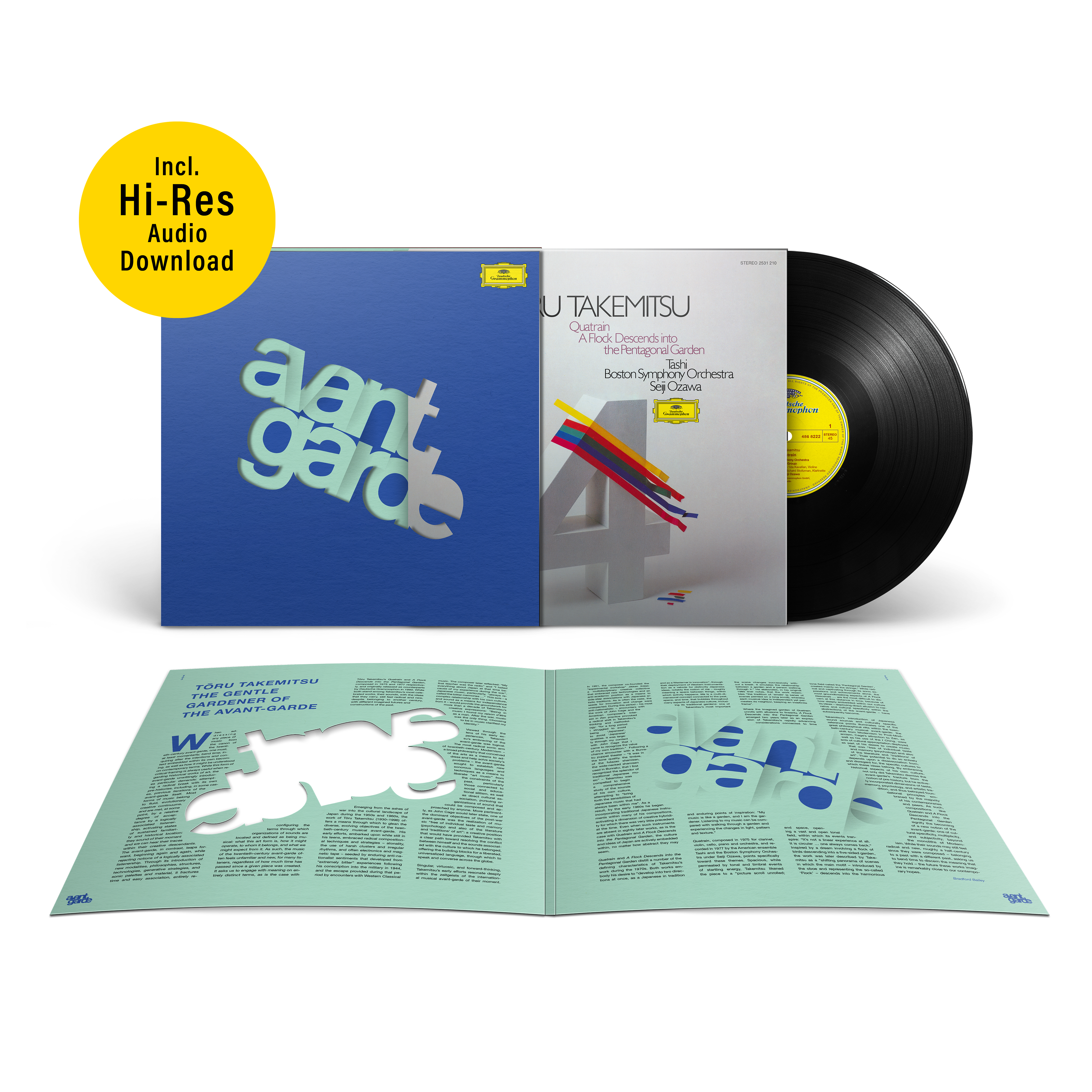 Toru Takemitsu: Quatrain; A Flock Descends Into The Pentagonal Garden (Avantgarde Series) LP pack shot