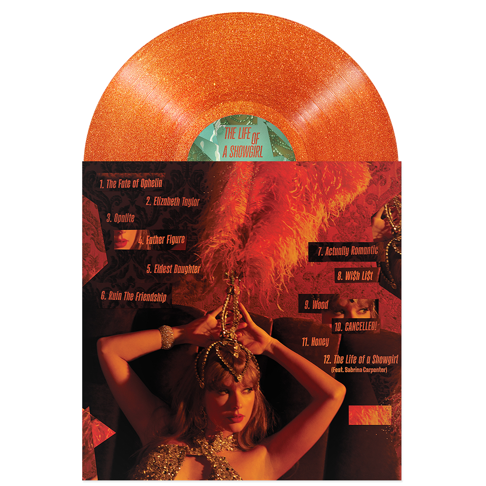 The Life of a Showgirl: Sweat and Vanilla Perfume Portofino Orange Glitter Vinyl Back