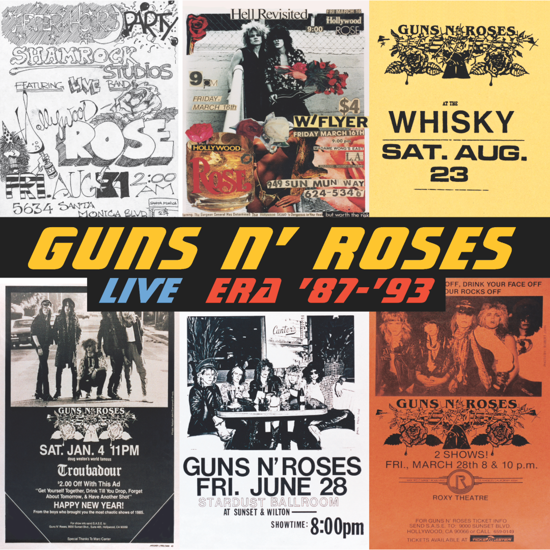 Gun's N Roses Live Era '87-'93 4LP Deluxe Edition Album Covers