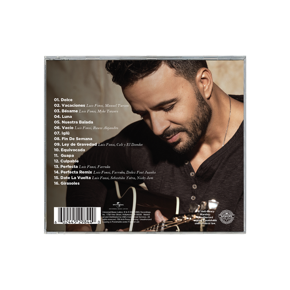 Luis Fonsi - Ley de Gravedad CD back