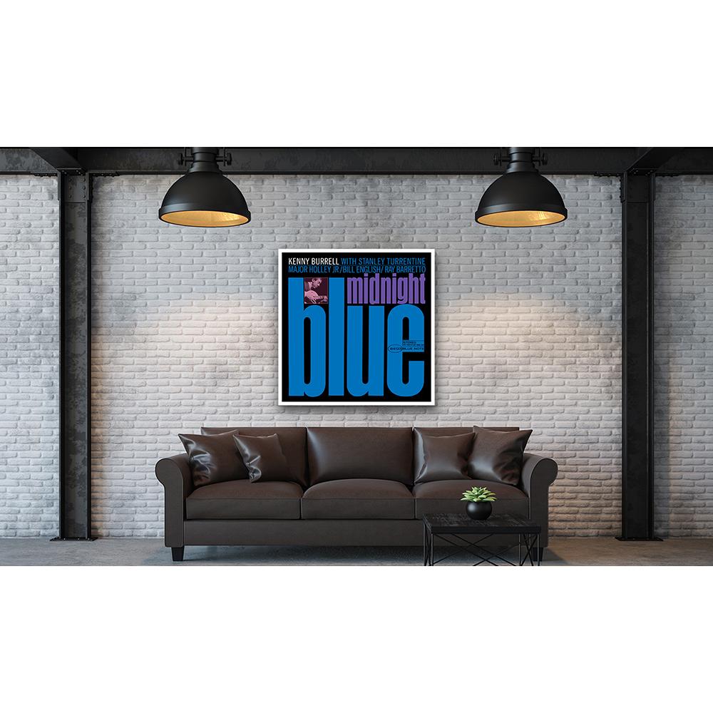 Midnight Blue Framed Canvas Art