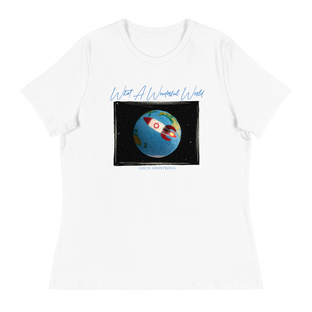 What A Wonderful World Aesthetic Design Louis Armstrong Unisex T