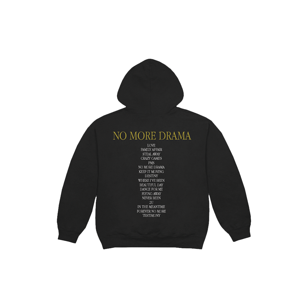 Mary J. Blige - No More Drama Tracklist Hoodie (Black) - Back