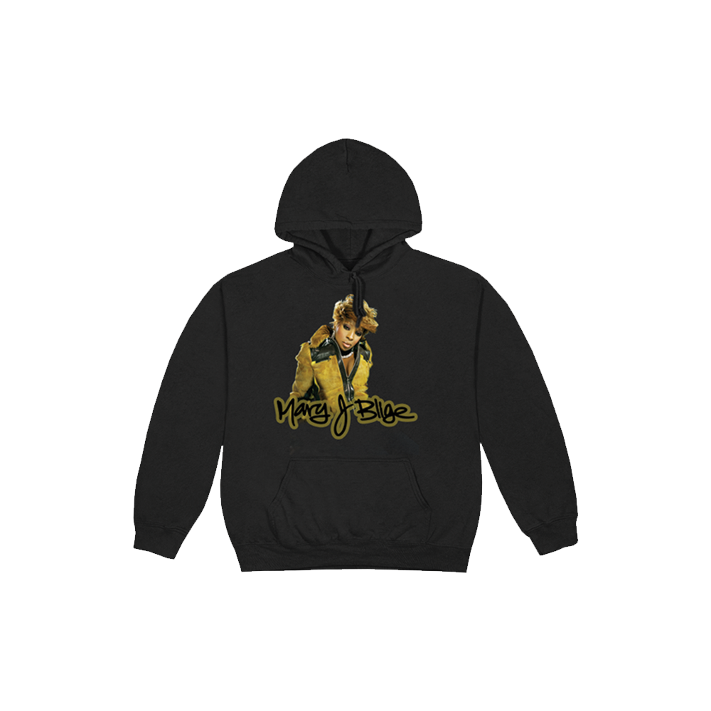 Mary J. Blige - No More Drama Tracklist Hoodie (Black) - Front