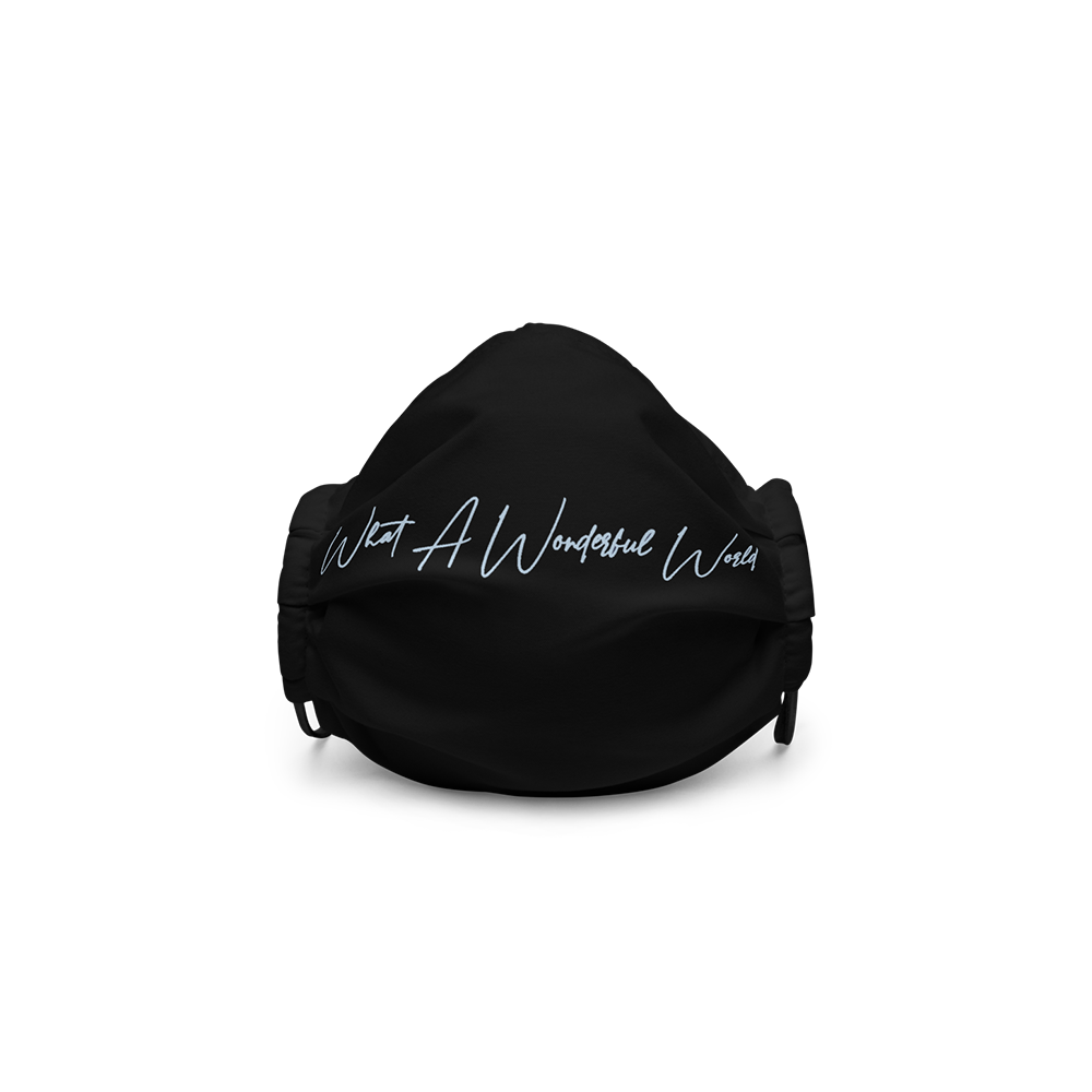 What A Wonderful World Face Mask (Black)