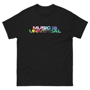Music Is Universal Short Sleeve T-shirt (Black) Front