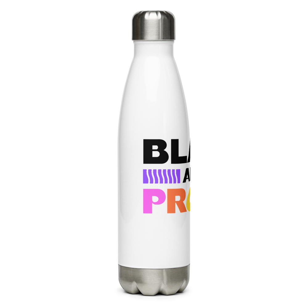 Black & Proud Water Bottle Right Side