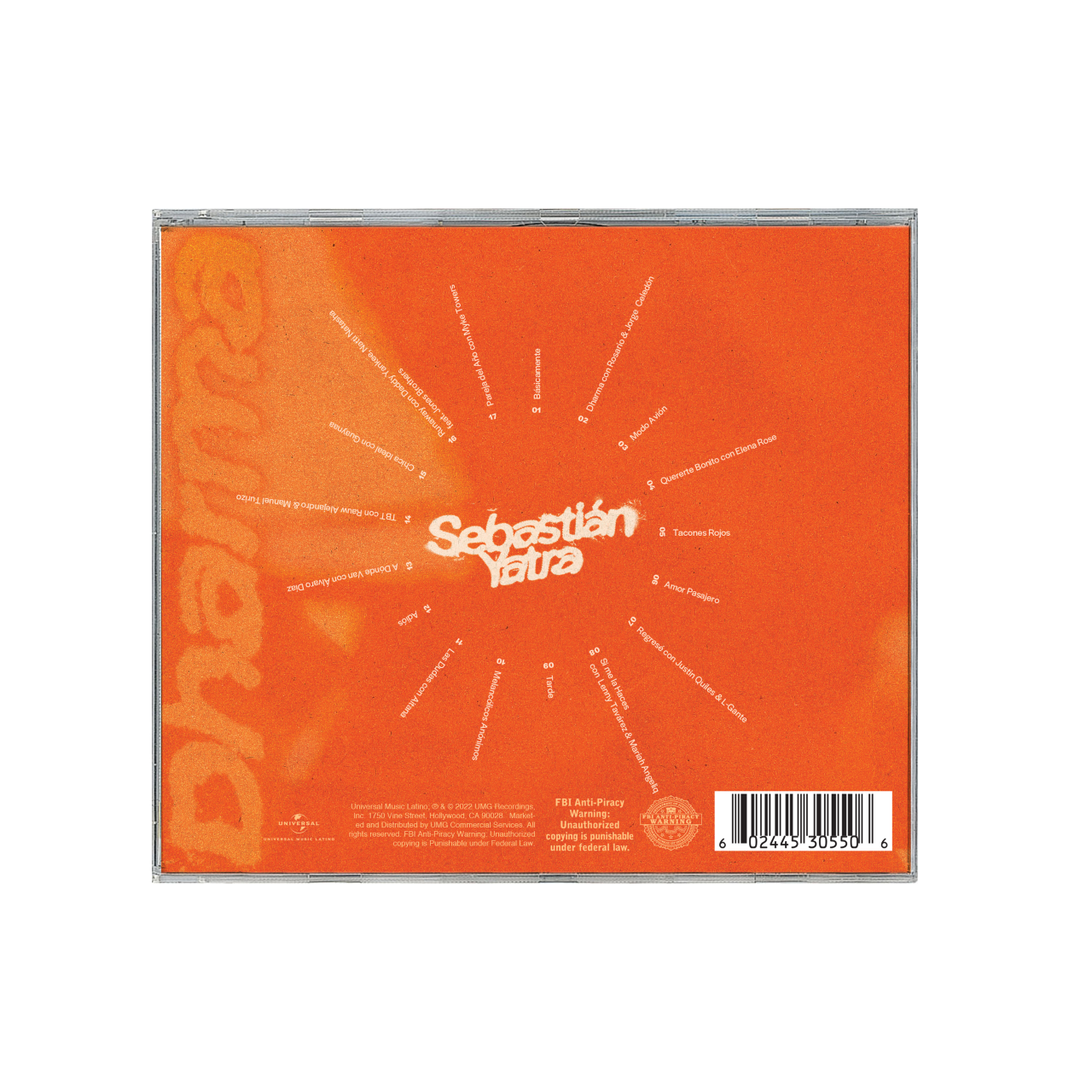 Sebastian Yatra - Dharma CD back