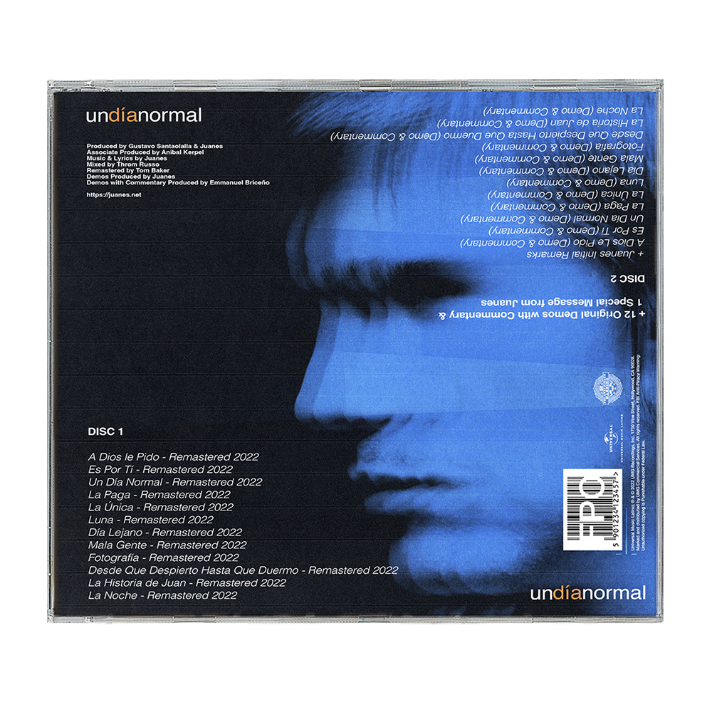 Juanes - Un Dia Normal 20th Anniversary Remastered Extended Edition 2CD back