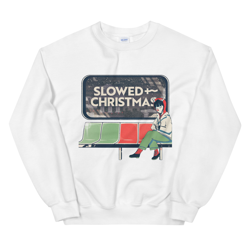 Slowed Christmas Crewneck (White)