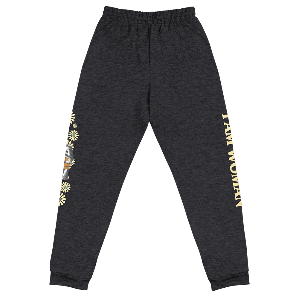 I Am Woman Joggers (Black) - Back