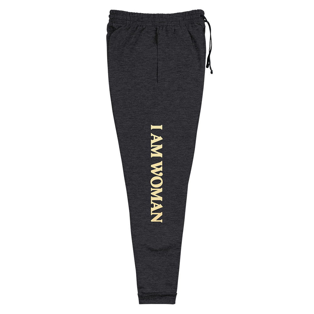 I Am Woman Joggers (Black) - Right Side