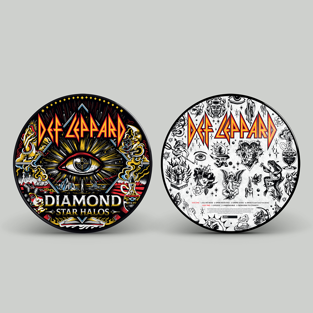 Def Leppard - Diamond Star Halos Limited Edition Picture Disc 2LP - Disc 2 Front and Back